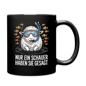 Juste une douche – Motif de mouton amusant - Mug uni - noir - Droite