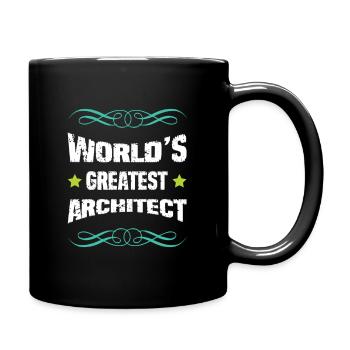 Weltbester Architekt - Tasse einfarbig - Schwarz - Rechts