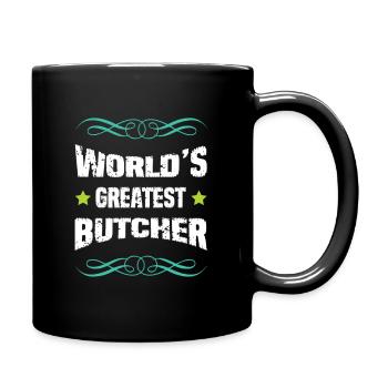 World's Best Butcher Shirt - Full Colour Mug - black - Right