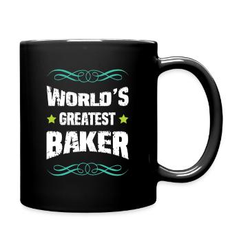 Weltbester Bäcker - Tasse einfarbig - Schwarz - Rechts