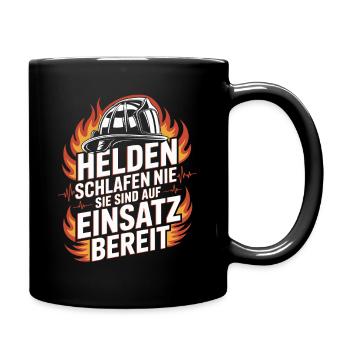 Fire department Firefighter Volunteer fire department - Full Colour Mug - black - Right