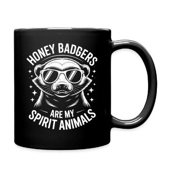 Honey Badger Dicton : Drôle de cadeau de Honey Badger - Mug uni - noir - Droite