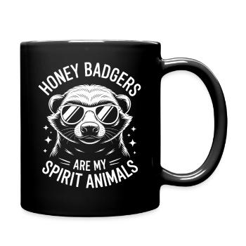 Honey Badger Dicton : Drôle de cadeau de Honey Badger - Mug uni - noir - Droite