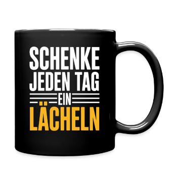 Offrez un sourire chaque jour – message positif - Mug uni - noir - Droite