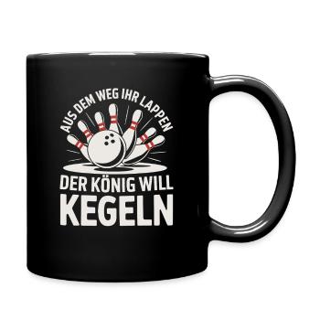 Out of the way you rags the king wants to bowl humor - Full Colour Mug - black - Right