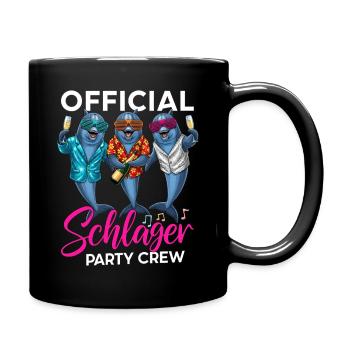 Official Schlager Party Crew - Tasse einfarbig - Schwarz - Rechts