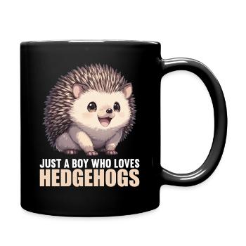 Igel - Tasse einfarbig - Schwarz - Rechts