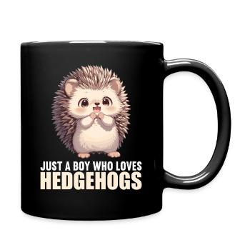 Igel - Tasse einfarbig - Schwarz - Rechts