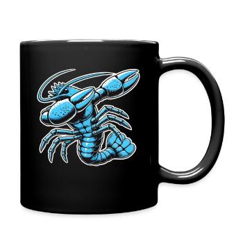Blue Crab Illustration - Full Colour Mug - black - Right