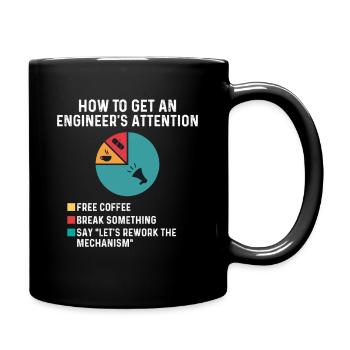 Mécanisme de retravail du café gratuit à l'attention de l'ingénieur - Mug uni - noir - Droite