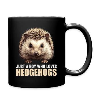 Igel - Tasse einfarbig - Schwarz - Rechts