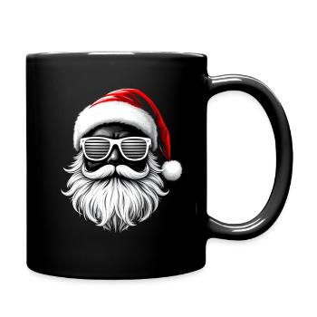 Santa Claus with Sunglasses Cool and Stylish - Full Colour Mug - black - Right