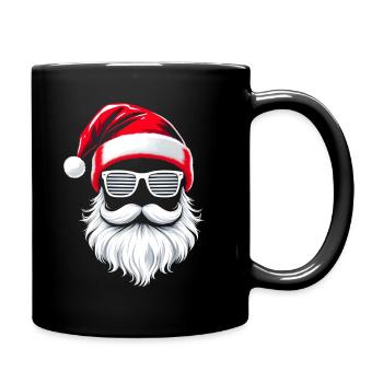 Père Noël avec des lunettes de soleil Père Noël Hipster - Mug uni - noir - Droite
