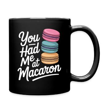 Macaron French Desserts - Full Colour Mug - black - Right