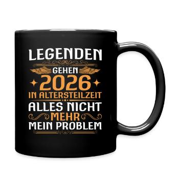 Partial retirement 2025 work colleague in early retirement - Full Colour Mug - black - Right