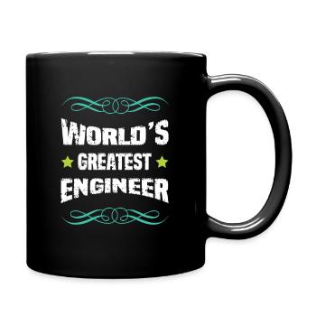 World's Greatest Engineer - Tasse einfarbig - Schwarz - Rechts