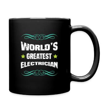 Weltbester Elektriker - Tasse einfarbig - Schwarz - Rechts