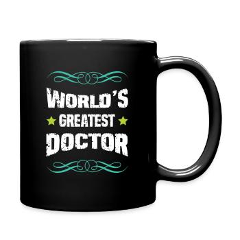 World's Best Doctor T-Shirt Design - Full Colour Mug - black - Right