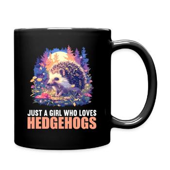 Igel - Tasse einfarbig - Schwarz - Rechts