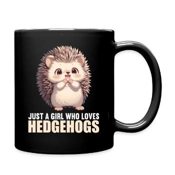 Igel - Tasse einfarbig - Schwarz - Rechts