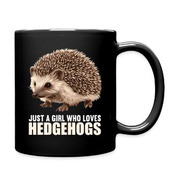 Igel - Tasse einfarbig - Schwarz - Rechts