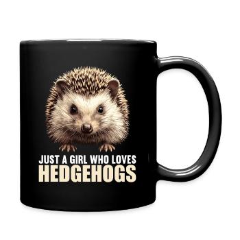 Igel - Tasse einfarbig - Schwarz - Rechts