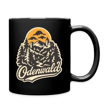 Odenwald Mystische Mittelgebirge - Tasse einfarbig - Schwarz - Rechts