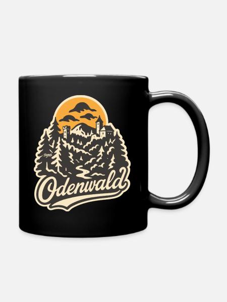 Odenwald Mystische Mittelgebirge - Tasse einfarbig - Schwarz