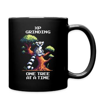 Grinding XP: One Tree at a Time | Lemur - Full Colour Mug - black - Right