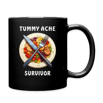 SPEISETELLER Tummy Ache Survivor - Tasse einfarbig - Schwarz - Rechts