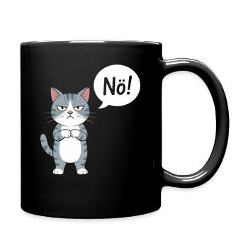 Non! Drôle de chat avec dicton - Mug uni - noir - Droite