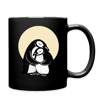 Hugging Penguins Duo - Full Colour Mug - black - Right