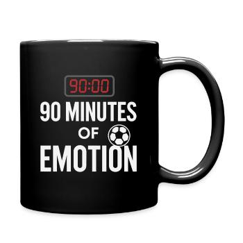 90 Minutes of Emotion – Football Design - Full Colour Mug - black - Right