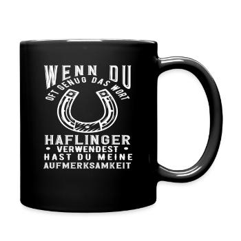 Haflinger Pony Riding Horse Breed Saying Animal - Full Colour Mug - black - Right