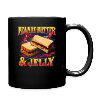 Erdnussbutter und Gelee, Lieblingsessen, seltsam,  - Tasse einfarbig - Schwarz - Rechts