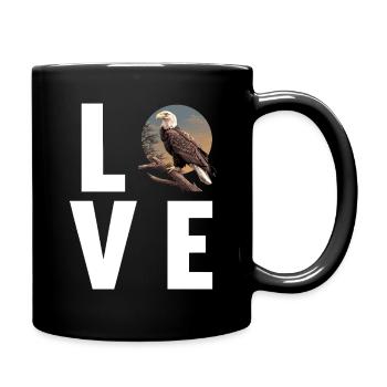 Adler - Tasse einfarbig - Schwarz - Rechts