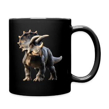 Triceratops Dinosaur Dinos Triceratops Dino - Full Colour Mug - black - Right