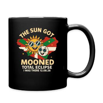Sun Mooned Total Eclipse 8/12/26 - Full Colour Mug - black - Right