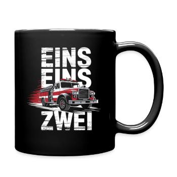 Dicton des pompiers – Le héros de l’appel d’urgence 112 en action - Mug uni - noir - Droite