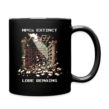 NPCs gone, lore stays | Post-apocalyptic - Full Colour Mug - black - Right
