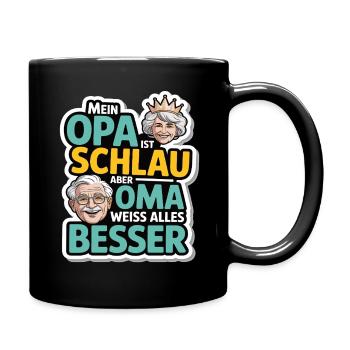 Drôle grand-mère grand-père disant design pour les enfants & - Mug uni - noir - Droite