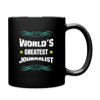 World's Best Journalist - Full Colour Mug - black - Right