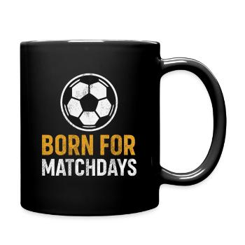 Born for Matchdays – Football Fan Design - Full Colour Mug - black - Right