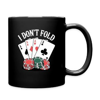Fold Poker Cards - Full Colour Mug - black - Right