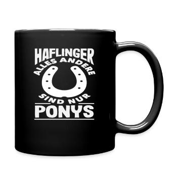 Haflinger Ponies Riding Horses Saying Love Animal - Full Colour Mug - black - Right