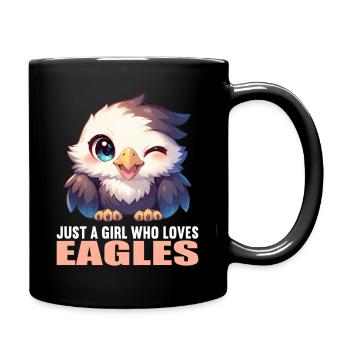 Adler - Tasse einfarbig - Schwarz - Rechts