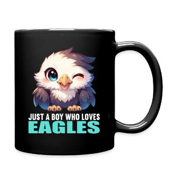 Adler - Tasse einfarbig - Schwarz - Rechts