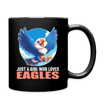 Adler - Tasse einfarbig - Schwarz - Rechts