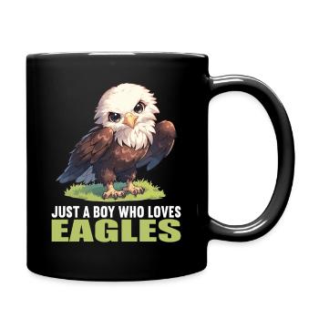 Adler - Tasse einfarbig - Schwarz - Rechts