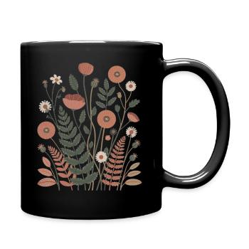 Boho Flowers – Blooming Harmony - Full Colour Mug - black - Right